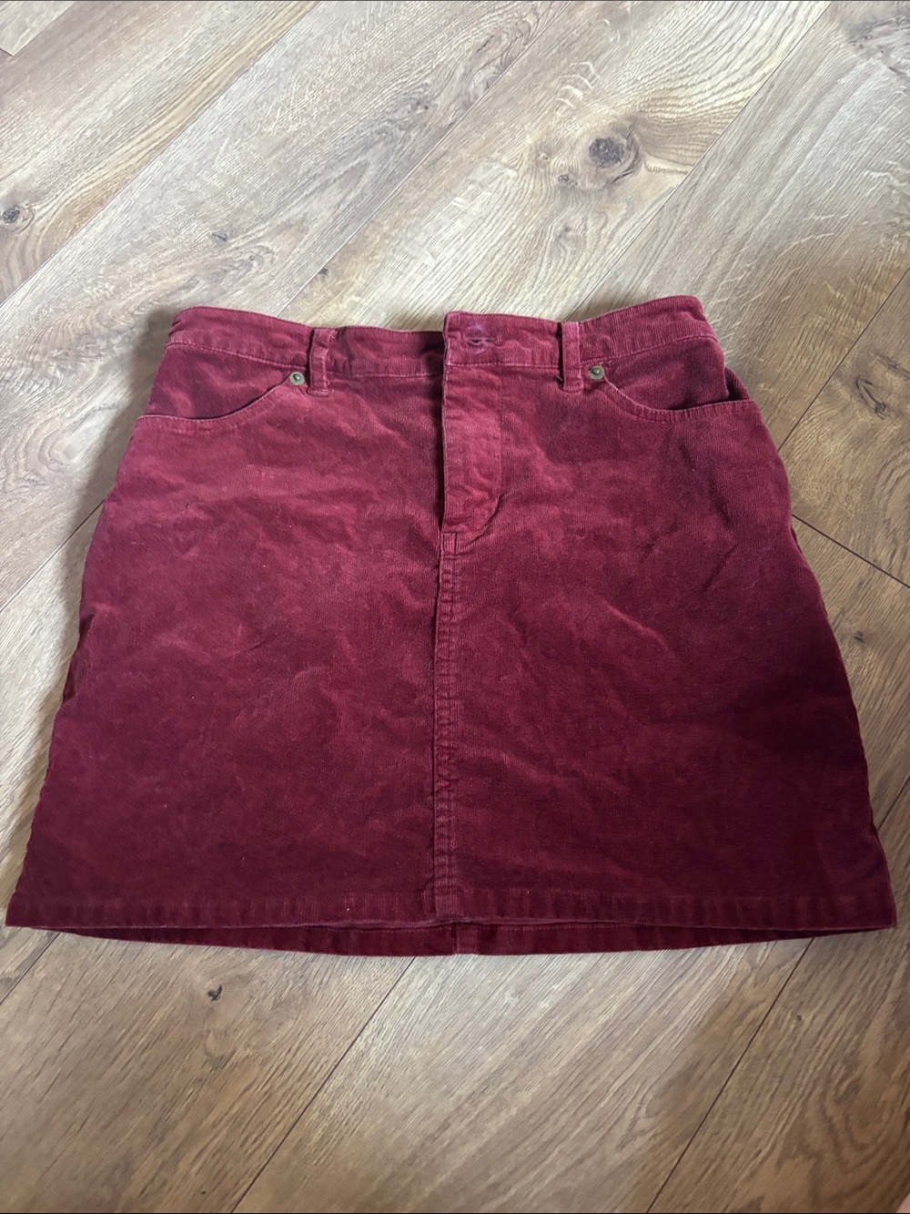 Forever 21 Corduroy Midi Skirt - Wine